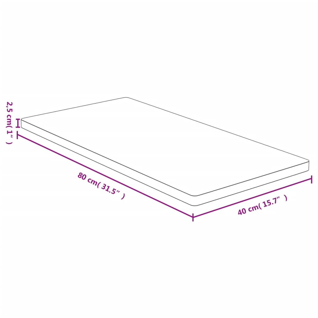 Dessus de table 40x80x2,5 cm bambou - XIOS