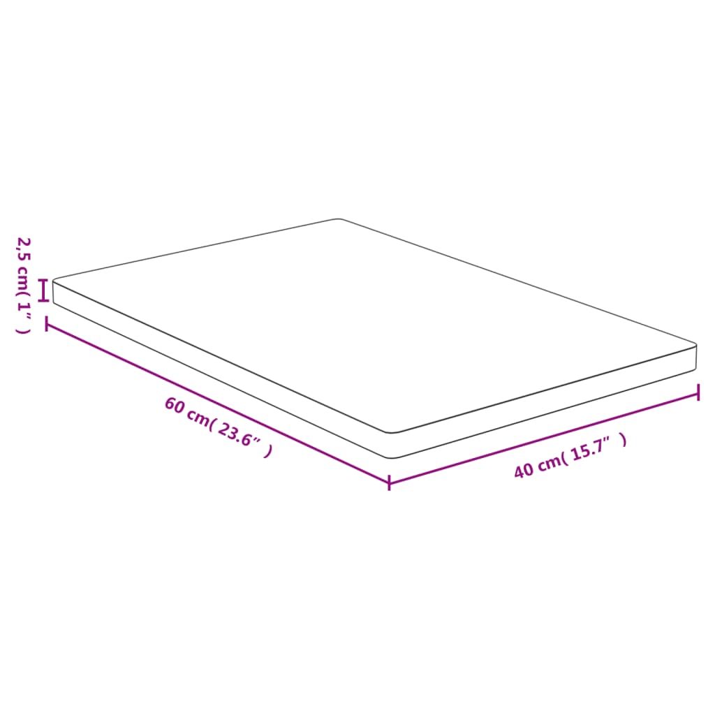 Dessus de table 40x60x2,5 cm bambou - XIOS