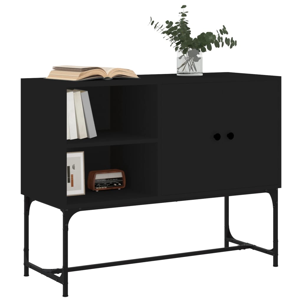 Buffet noir 100x40x79,5 cm bois d'ingénierie - XIOS
