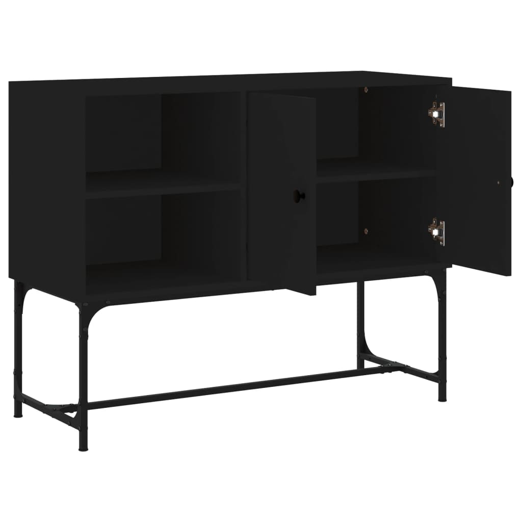 Buffet noir 100x40x79,5 cm bois d'ingénierie - XIOS