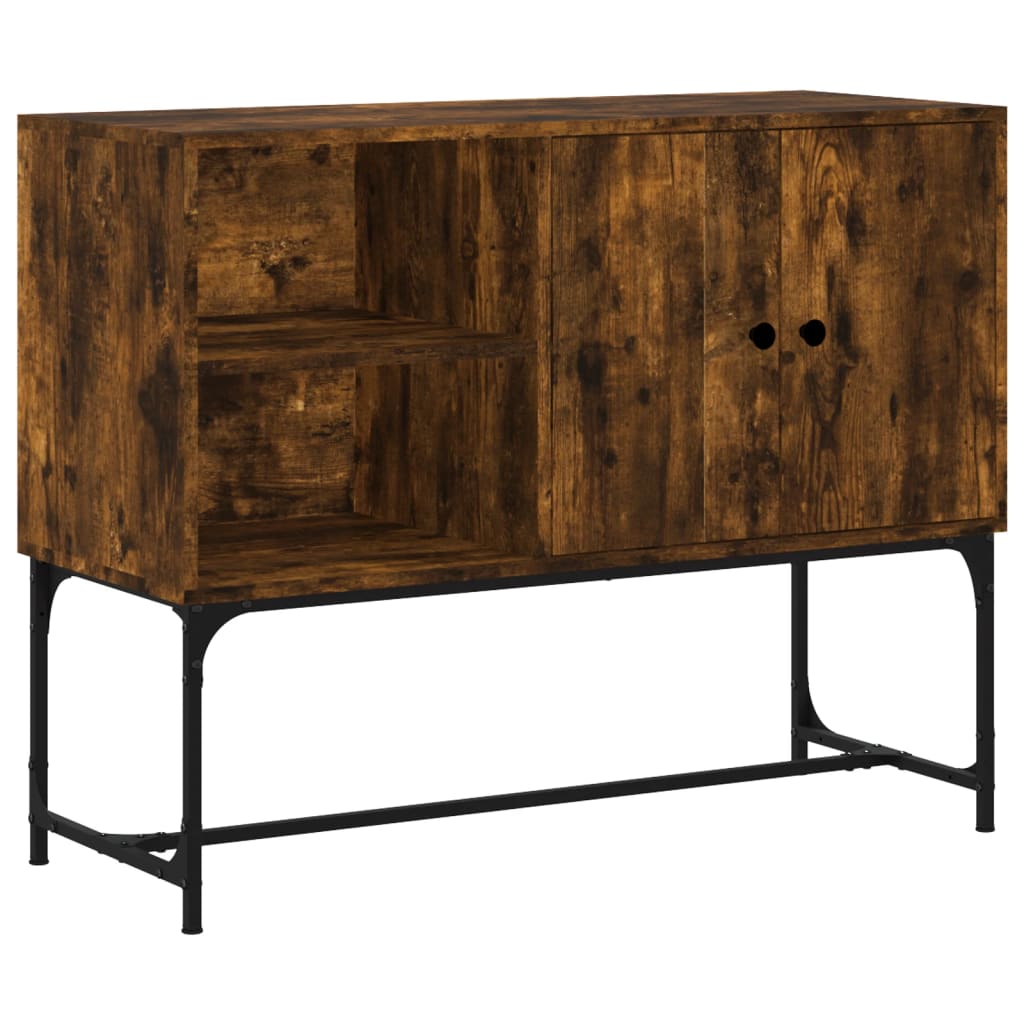 Buffet chêne fumé 100x40x79,5 cm bois d'ingénierie - XIOS