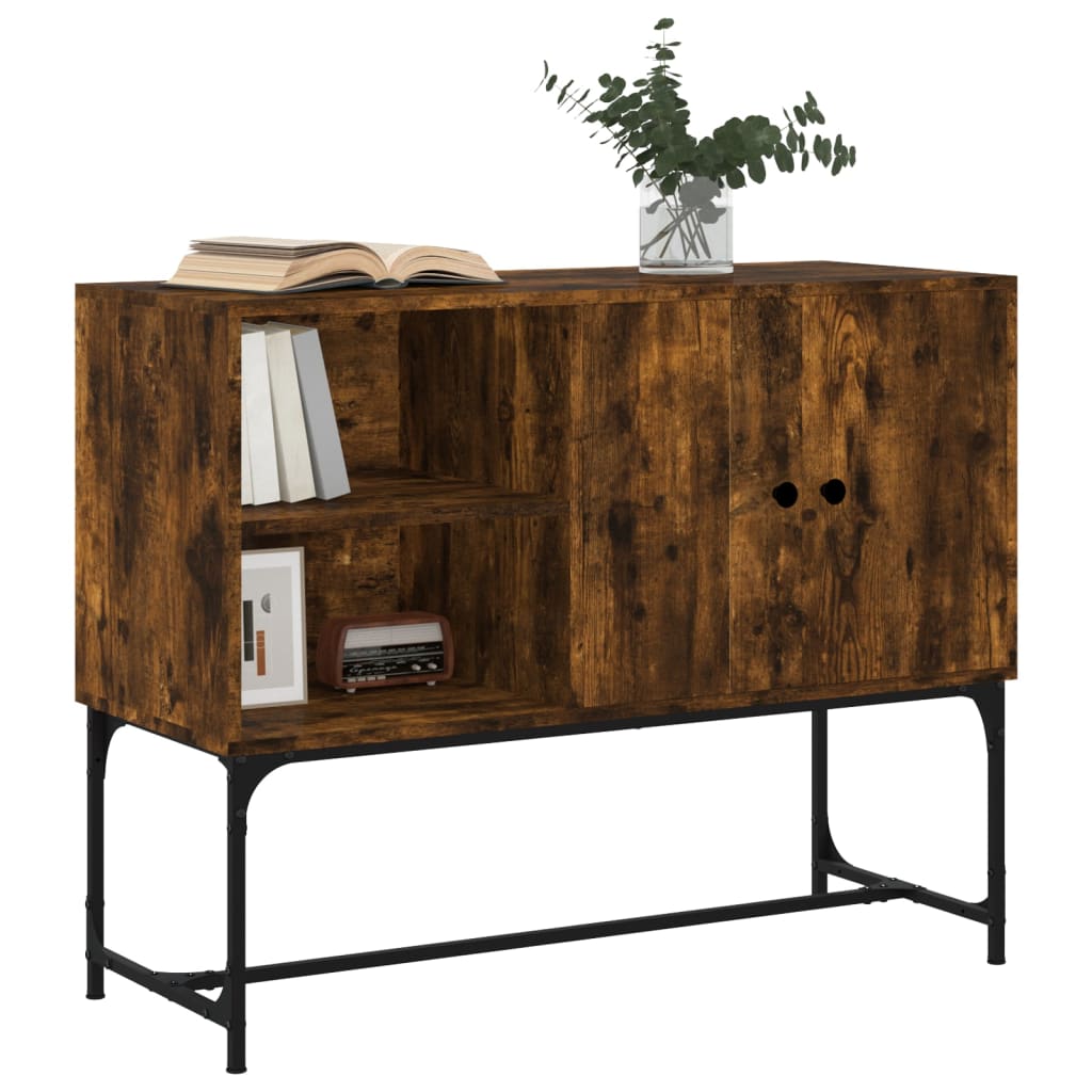 Buffet chêne fumé 100x40x79,5 cm bois d'ingénierie - XIOS