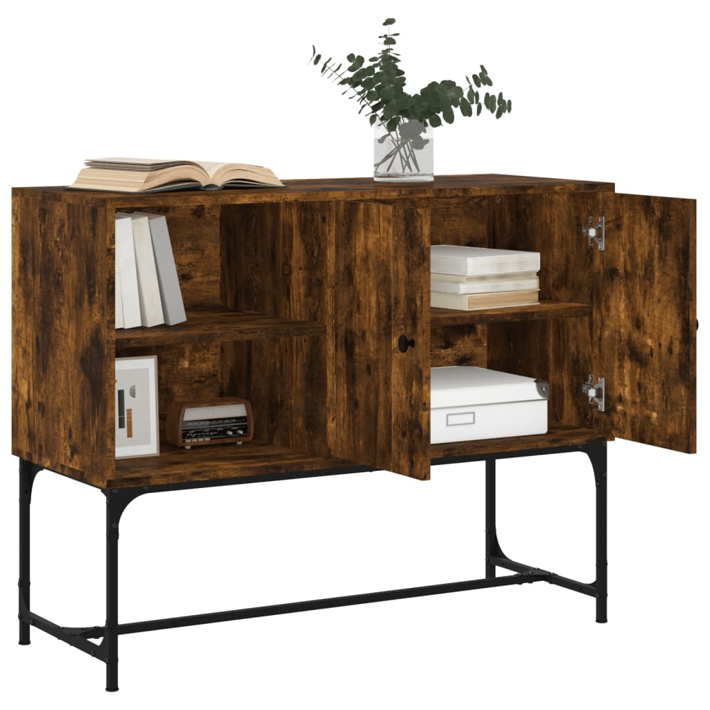 Buffet chêne fumé 100x40x79,5 cm bois d'ingénierie - XIOS