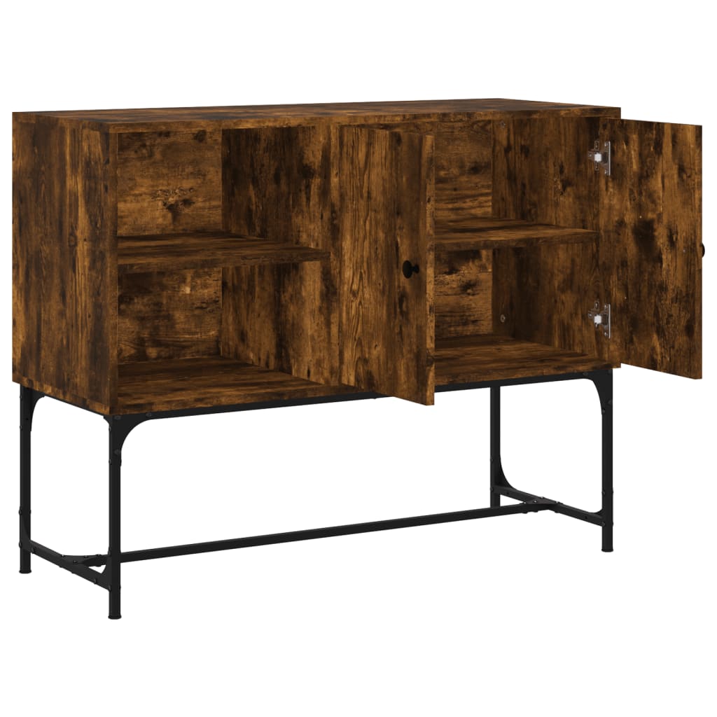 Buffet chêne fumé 100x40x79,5 cm bois d'ingénierie - XIOS