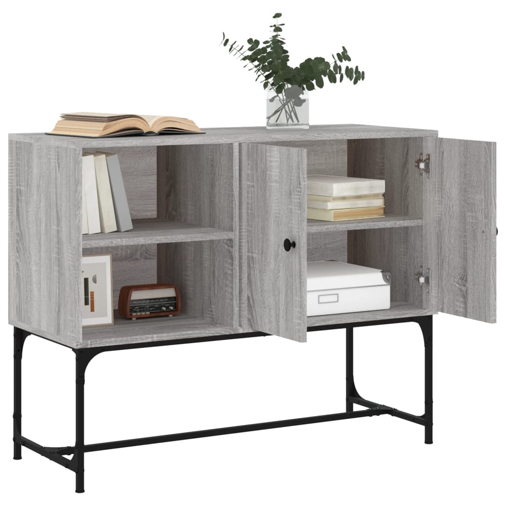 Buffet sonoma gris 100x40x79,5 cm bois d'ingénierie - XIOS