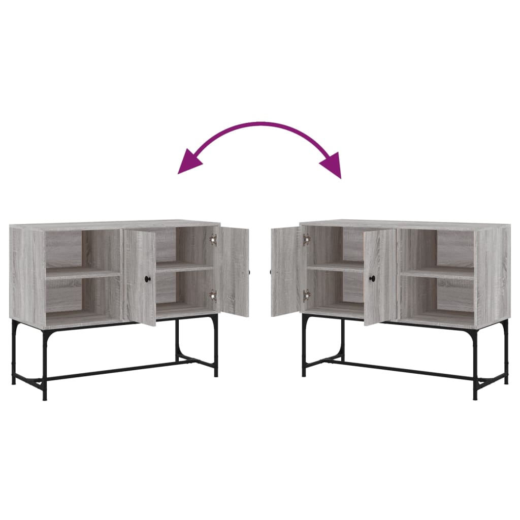 Buffet sonoma gris 100x40x79,5 cm bois d'ingénierie - XIOS