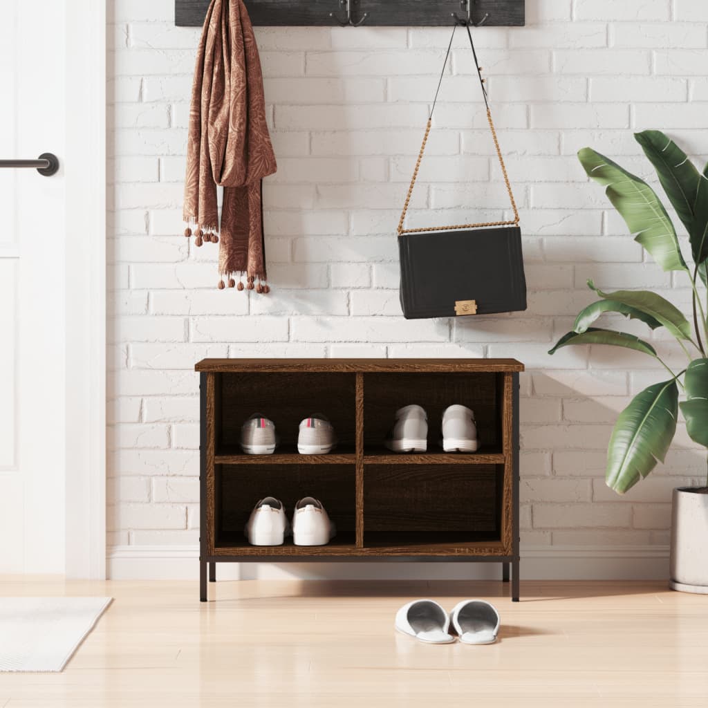 Armoire à chaussures chêne marron 69x35x50 cm bois d'ingénierie - XIOS