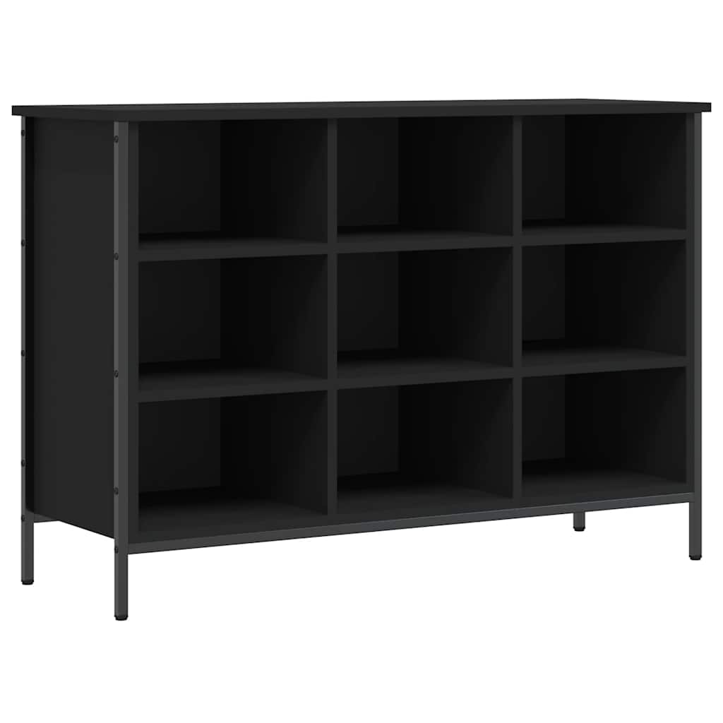 Armoire à chaussures noir 100x35x70 cm bois d'ingénierie - XIOS