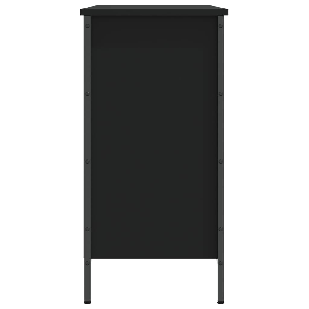 Armoire à chaussures noir 100x35x70 cm bois d'ingénierie - XIOS