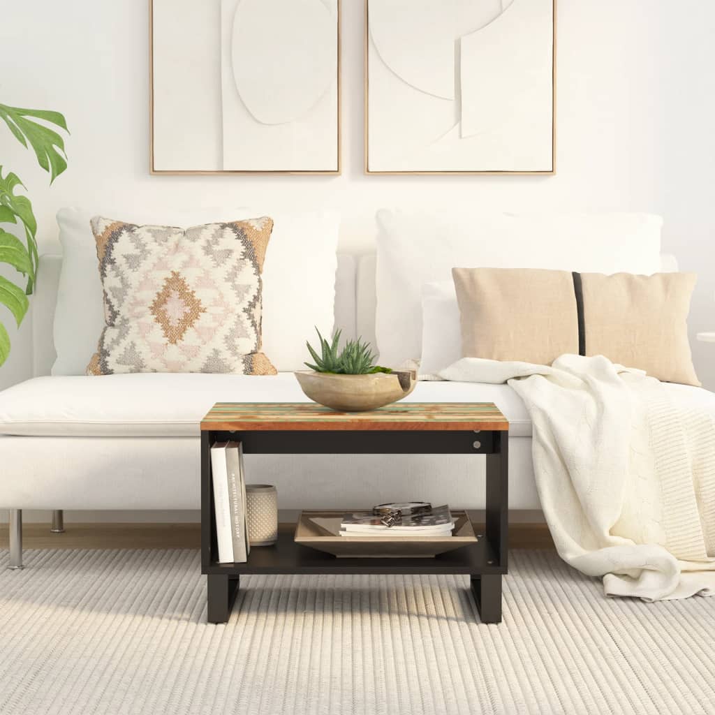 Table basse 60x50x40 cm bois de récupération massif - XIOS