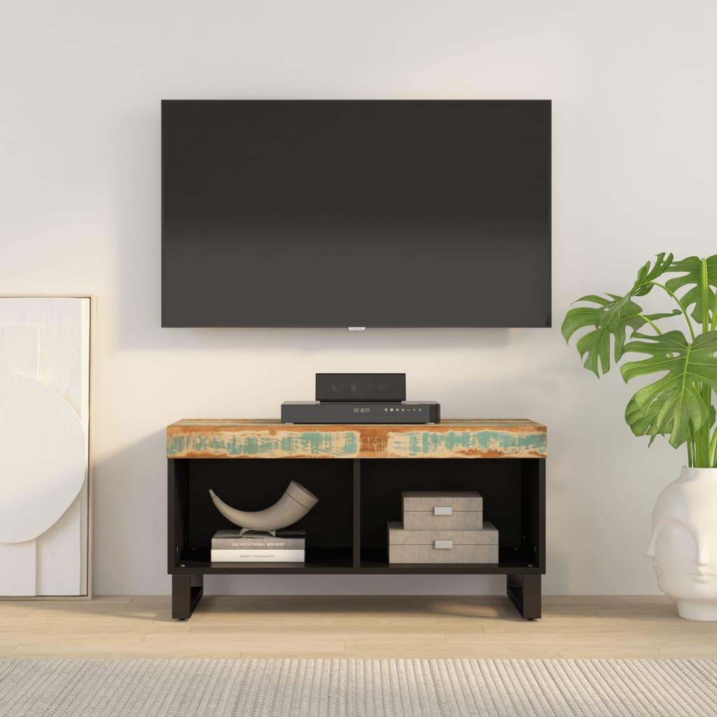 Meuble TV 85x33x43,5 cm bois massif de récupération - XIOS