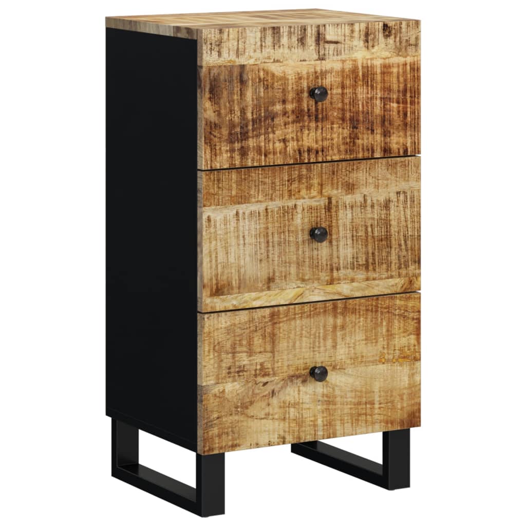 Buffet avec 3 tiroirs 40x33,5x75 cm bois massif de manguier - XIOS