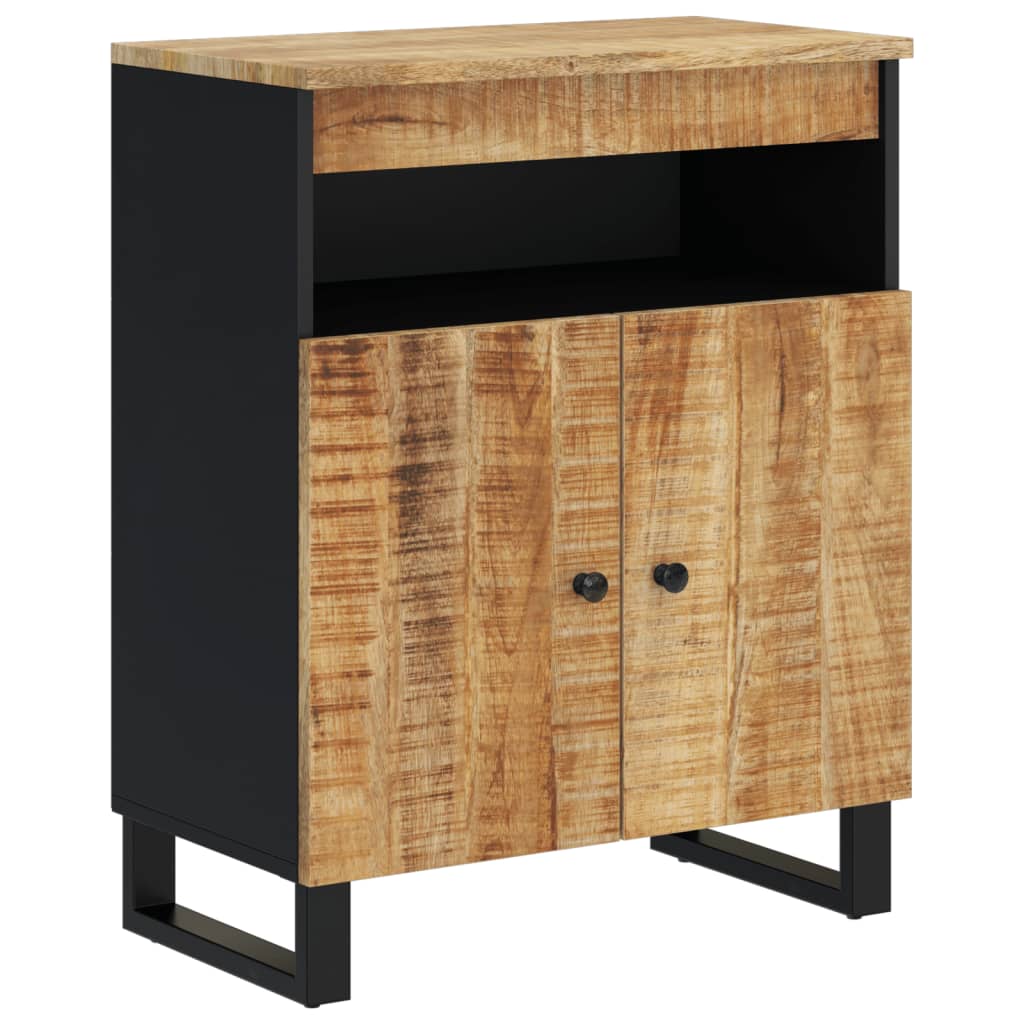 Buffet avec 2 portes 60x33x75 cm bois massif de manguier - XIOS