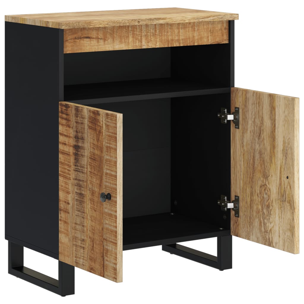 Buffet avec 2 portes 60x33x75 cm bois massif de manguier - XIOS
