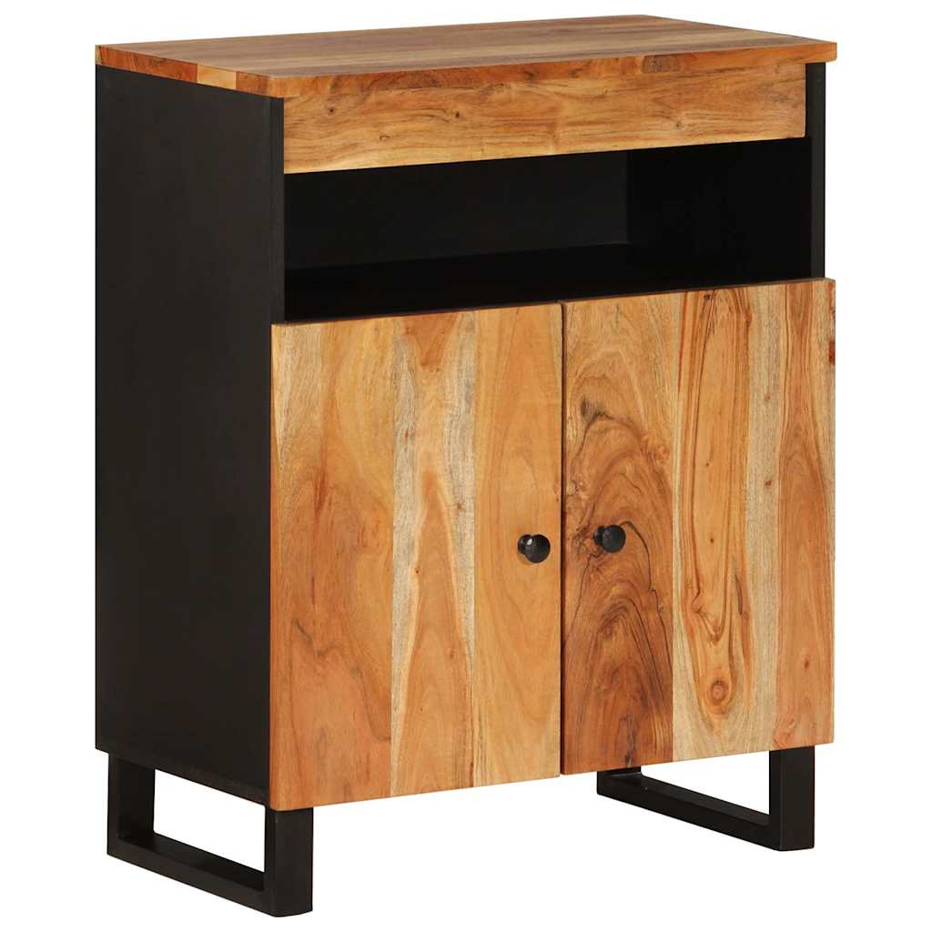 Buffet avec 2 portes 60x33x75 cm bois massif d'acacia - XIOS