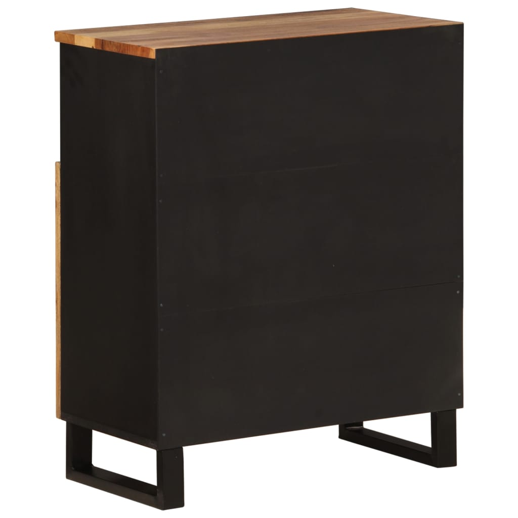 Buffet avec 2 portes 60x33x75 cm bois massif d'acacia - XIOS