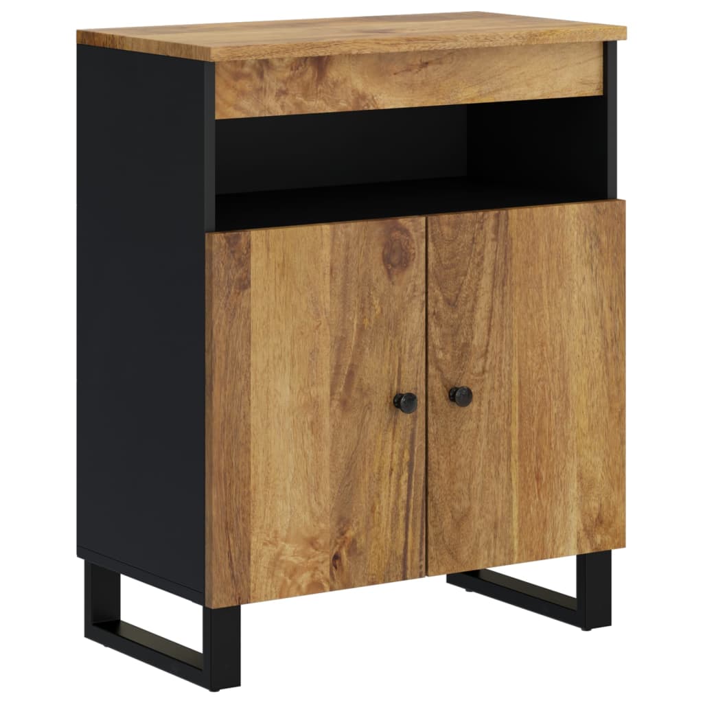 Buffet avec 2 portes 60x33x75 cm bois massif de manguier - XIOS