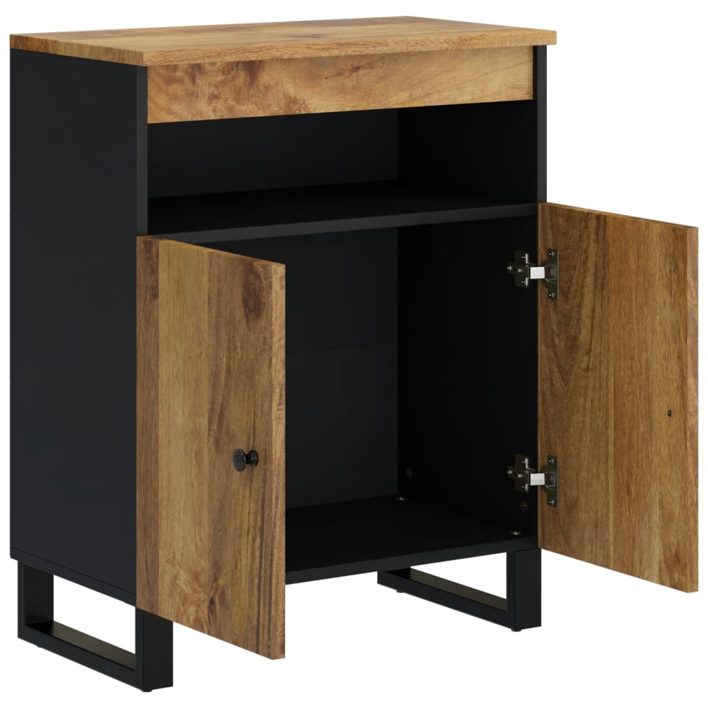 Buffet avec 2 portes 60x33x75 cm bois massif de manguier - XIOS