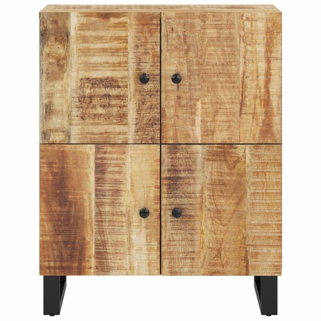 Buffet avec 4 portes 60x33x75 cm bois massif de manguier - XIOS
