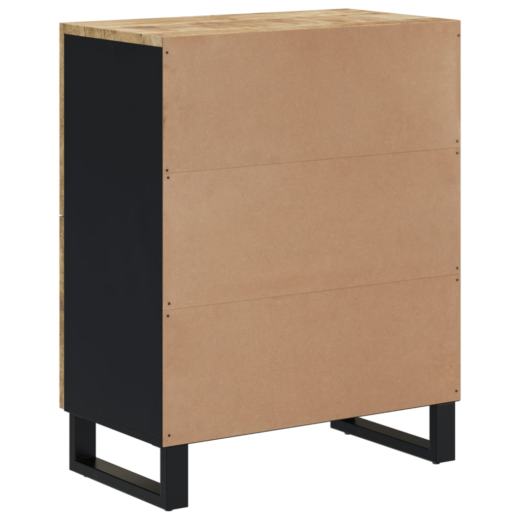 Buffet avec 4 portes 60x33x75 cm bois massif de manguier - XIOS