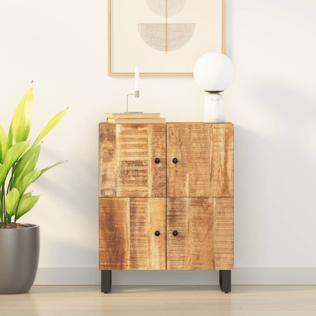 Buffet avec 4 portes 60x33x75 cm bois massif de manguier - XIOS