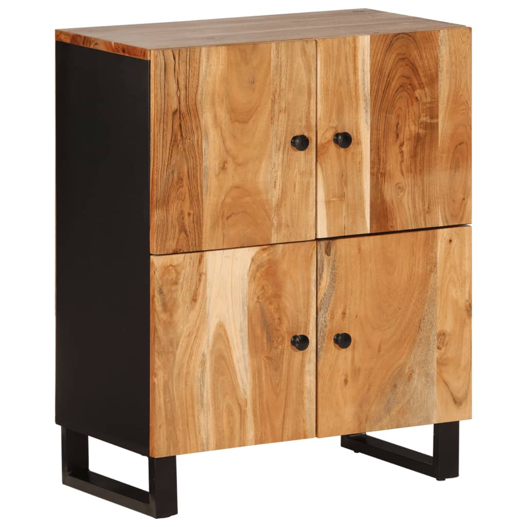 Buffet avec 4 portes 60x33x75 cm bois massif d'acacia - XIOS
