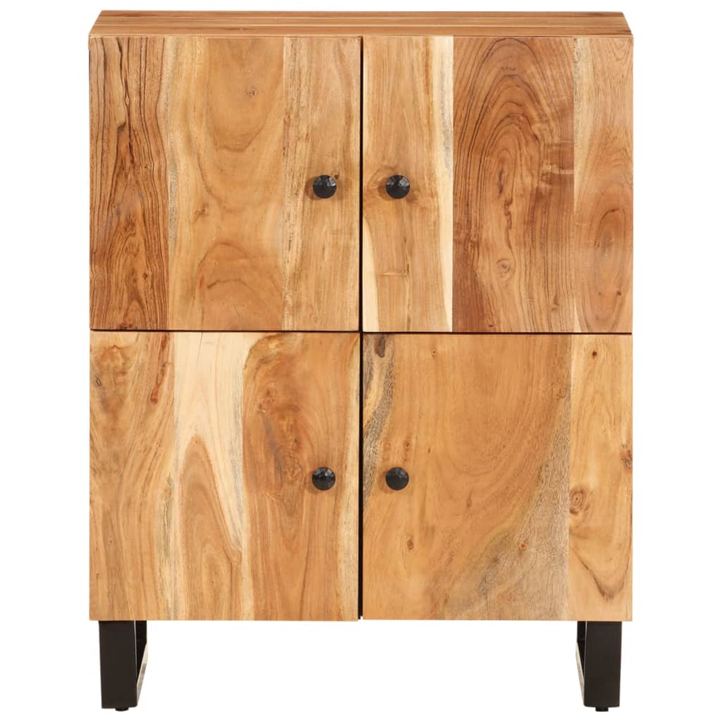 Buffet avec 4 portes 60x33x75 cm bois massif d'acacia - XIOS