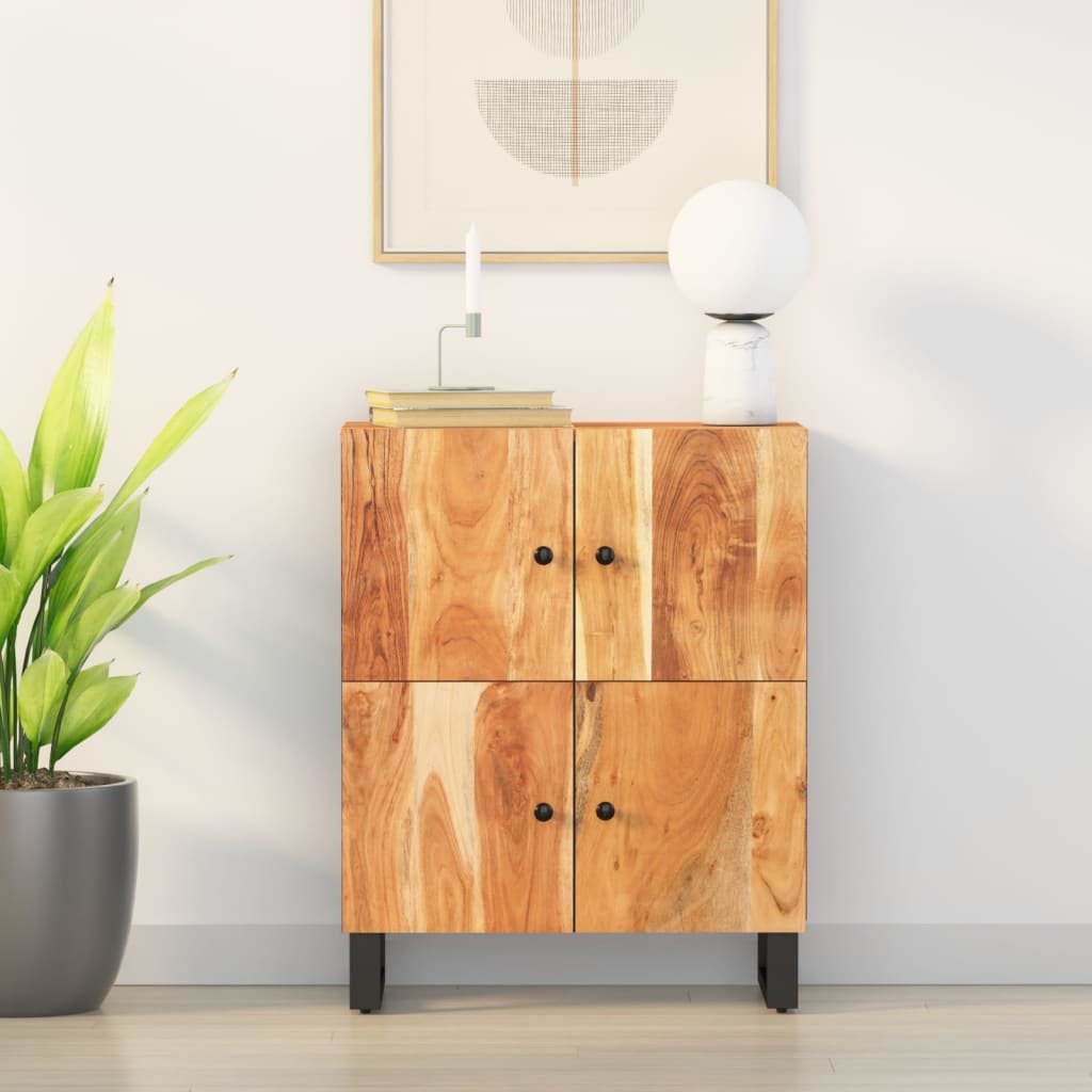 Buffet avec 4 portes 60x33x75 cm bois massif d'acacia - XIOS