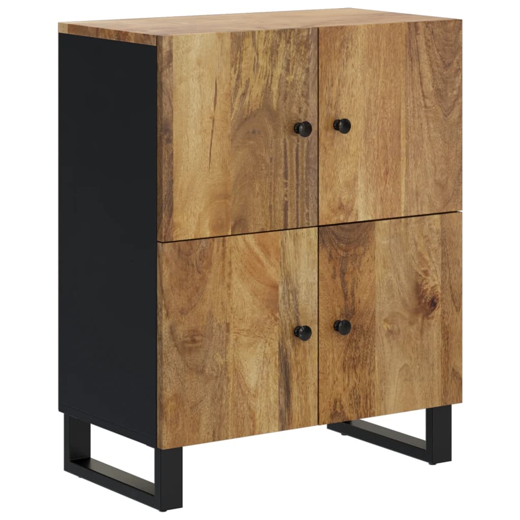 Buffet avec 4 portes 60x33x75 cm bois massif de manguier - XIOS