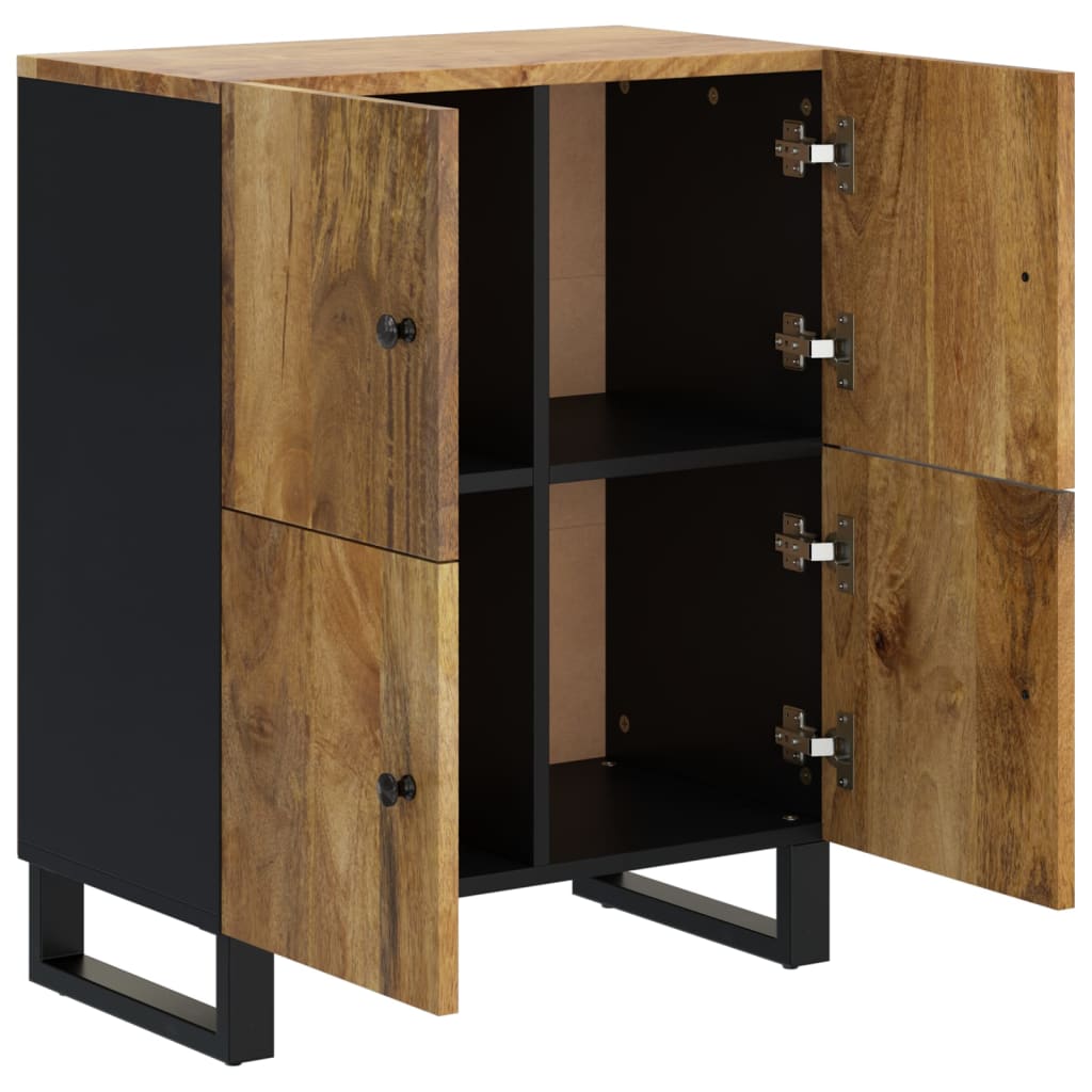 Buffet avec 4 portes 60x33x75 cm bois massif de manguier - XIOS