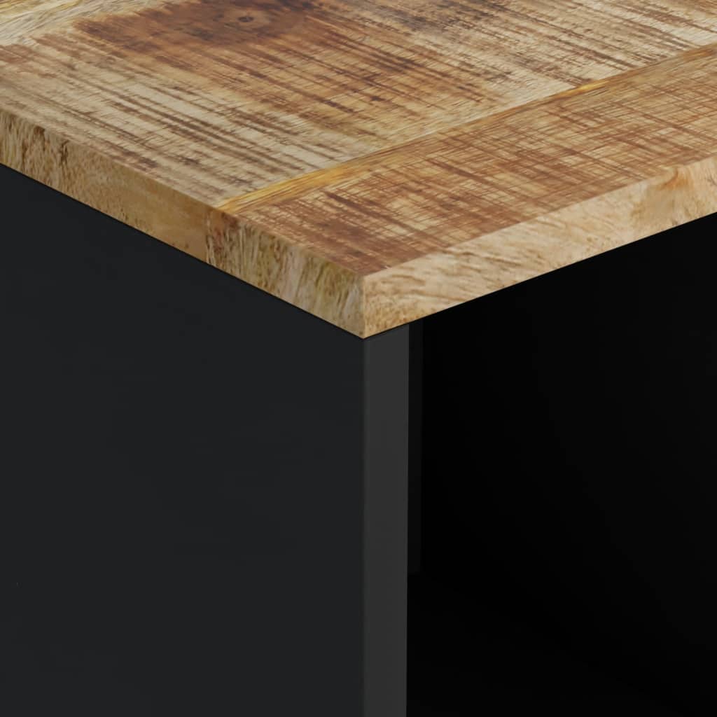 Buffet avec 2 portes 80x33x75 cm bois massif de manguier - XIOS