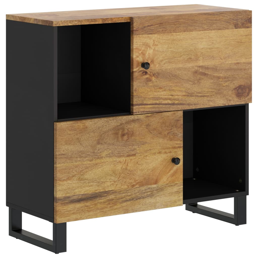 Buffet avec 2 portes 80x33x75 cm bois massif de manguier - XIOS
