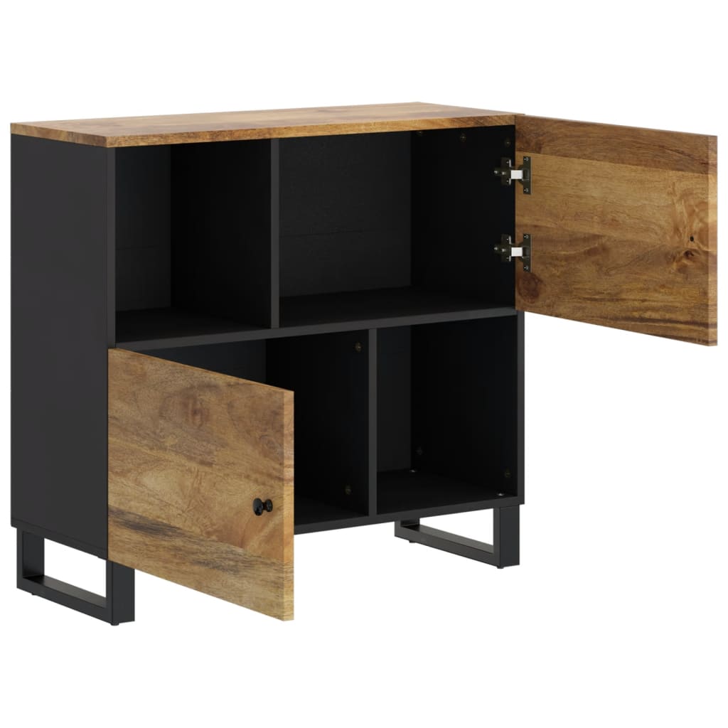 Buffet avec 2 portes 80x33x75 cm bois massif de manguier - XIOS