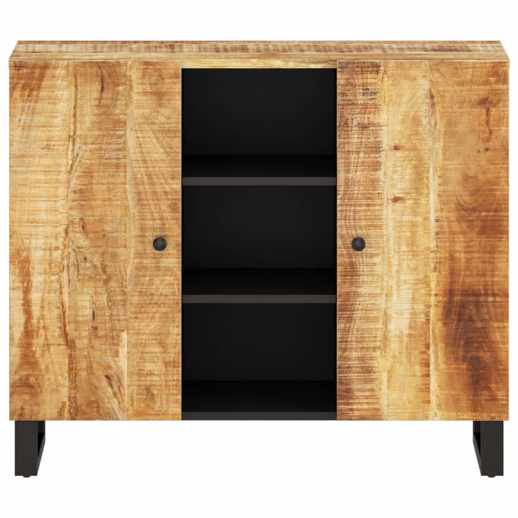 Buffet avec 2 portes 90x33x75 cm bois massif de manguier - XIOS