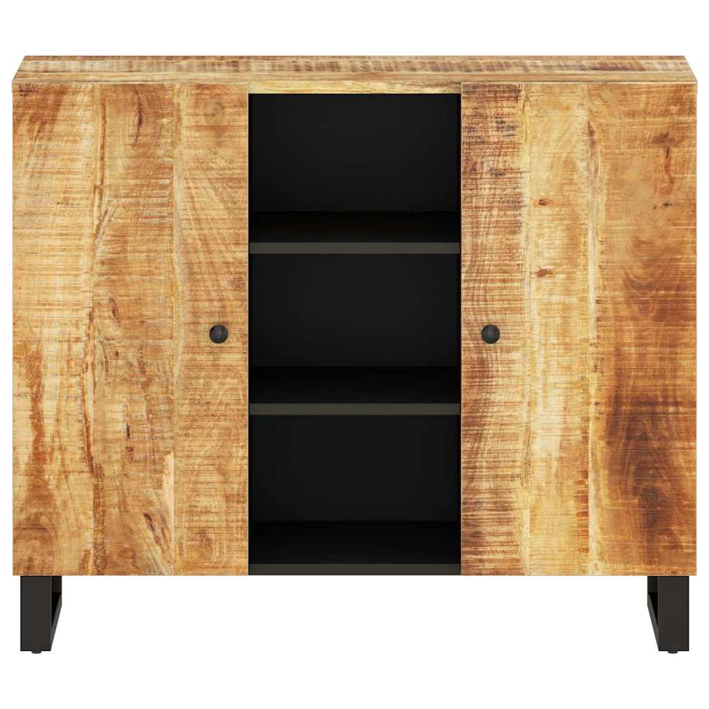 Buffet avec 2 portes 90x33x75 cm bois massif de manguier - XIOS