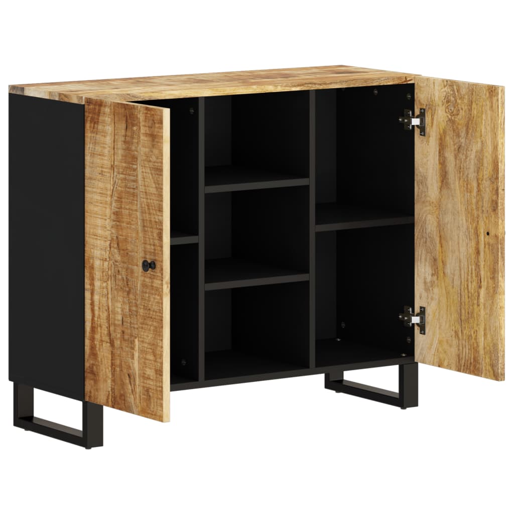 Buffet avec 2 portes 90x33x75 cm bois massif de manguier - XIOS