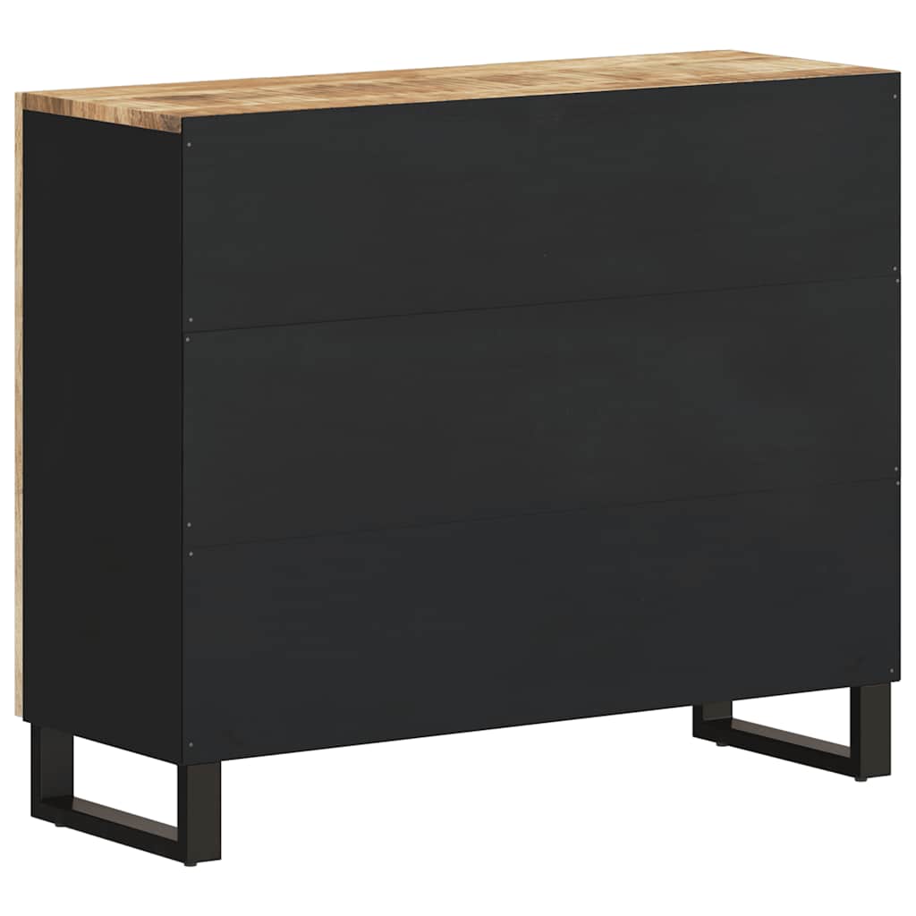 Buffet avec 2 portes 90x33x75 cm bois massif de manguier - XIOS