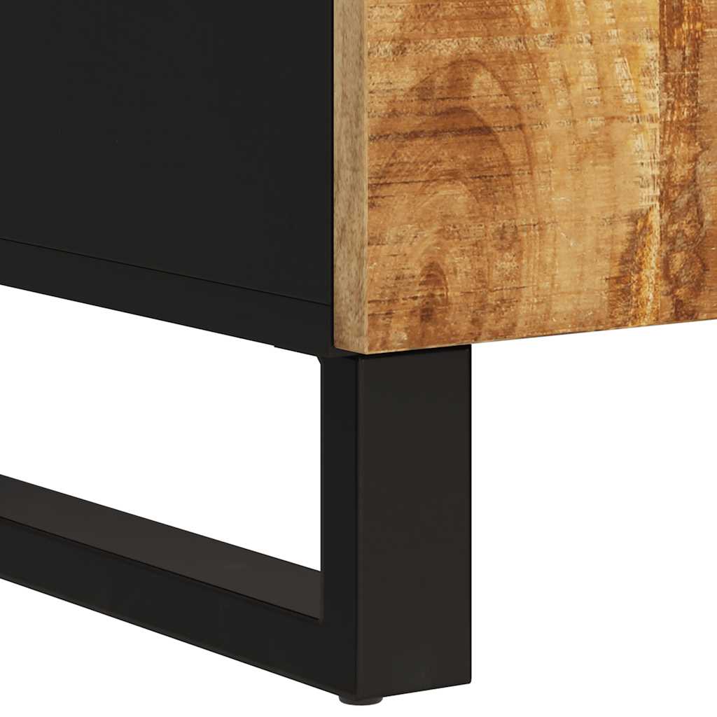 Buffet avec 2 portes 90x33x75 cm bois massif de manguier - XIOS