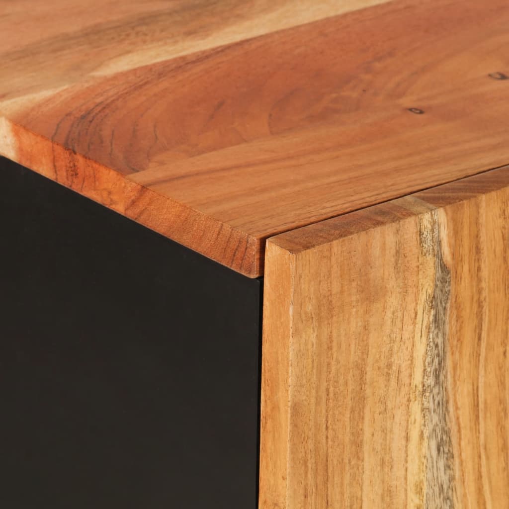 Buffet avec 2 portes 90x33x75 cm bois massif d'acacia - XIOS