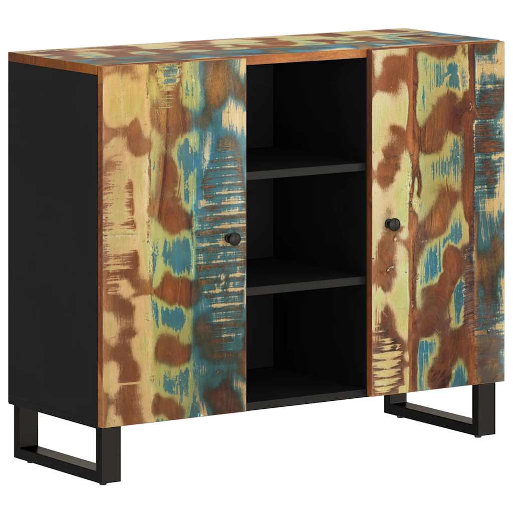 Buffet avec 2 portes 90x33x75 cm bois massif de récupération - XIOS