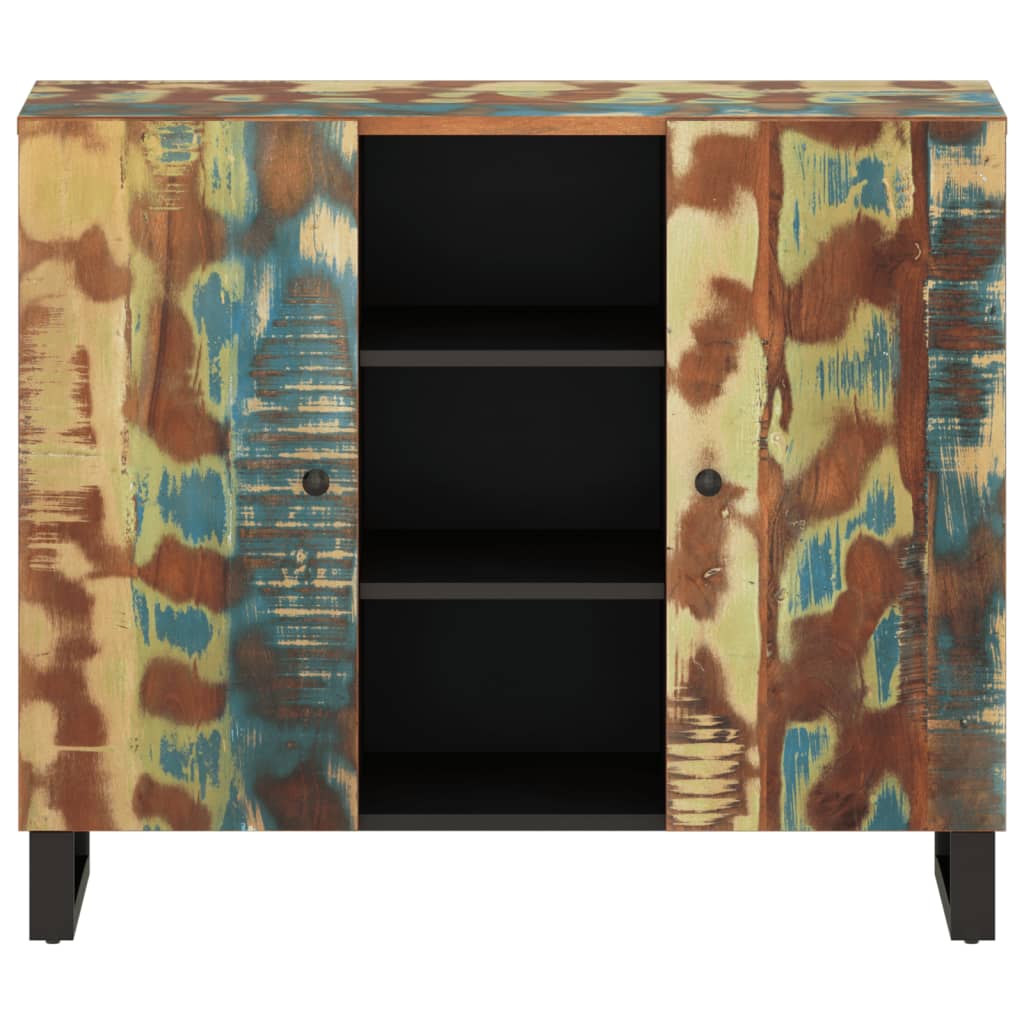 Buffet avec 2 portes 90x33x75 cm bois massif de récupération - XIOS