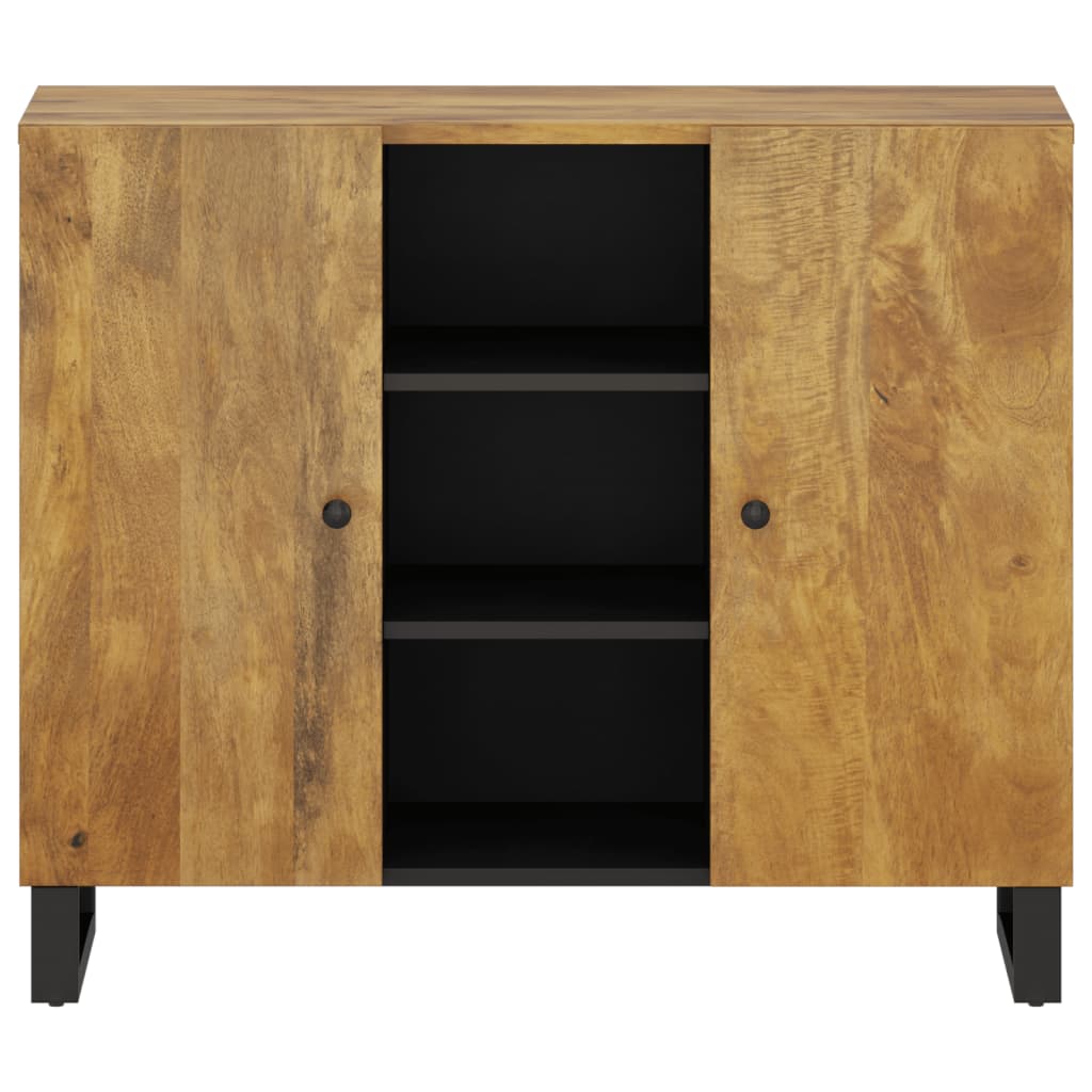 Buffet avec 2 portes 90x33x75 cm bois massif de manguier - XIOS