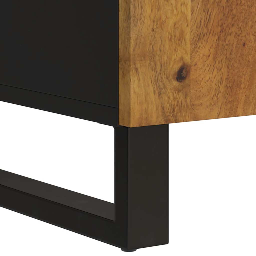 Buffet avec 2 portes 90x33x75 cm bois massif de manguier - XIOS