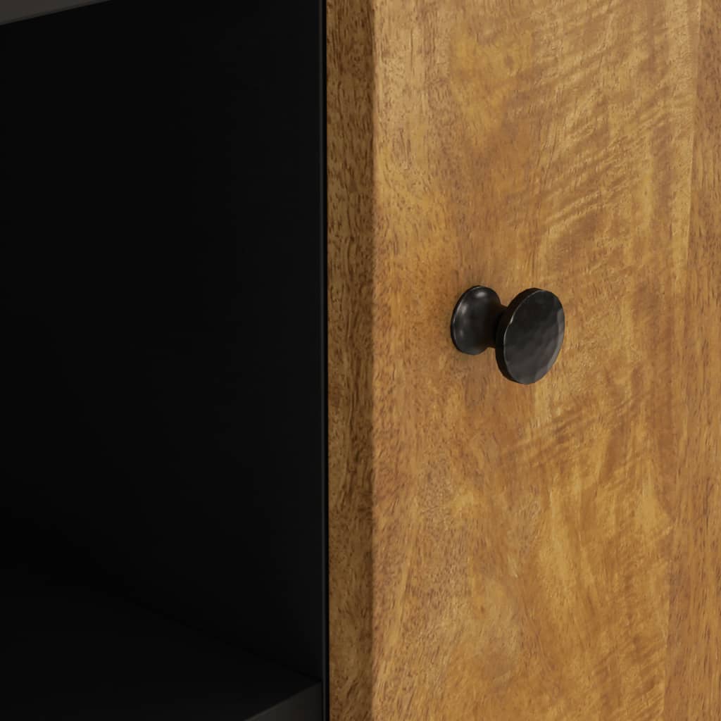 Buffet avec 2 portes 90x33x75 cm bois massif de manguier - XIOS