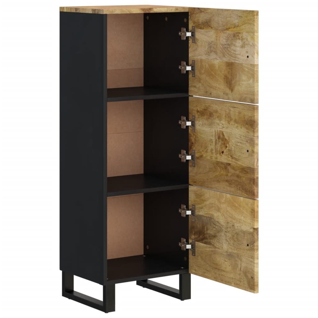 Buffet avec 3 portes 40x33x110 cm bois massif manguier et fer - XIOS