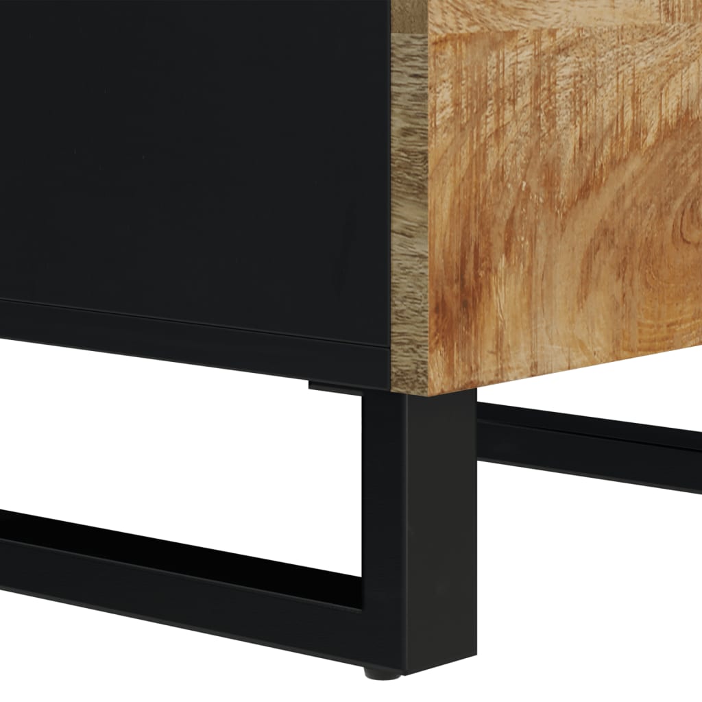 Buffet avec 3 portes 40x33x110 cm bois massif manguier et fer - XIOS