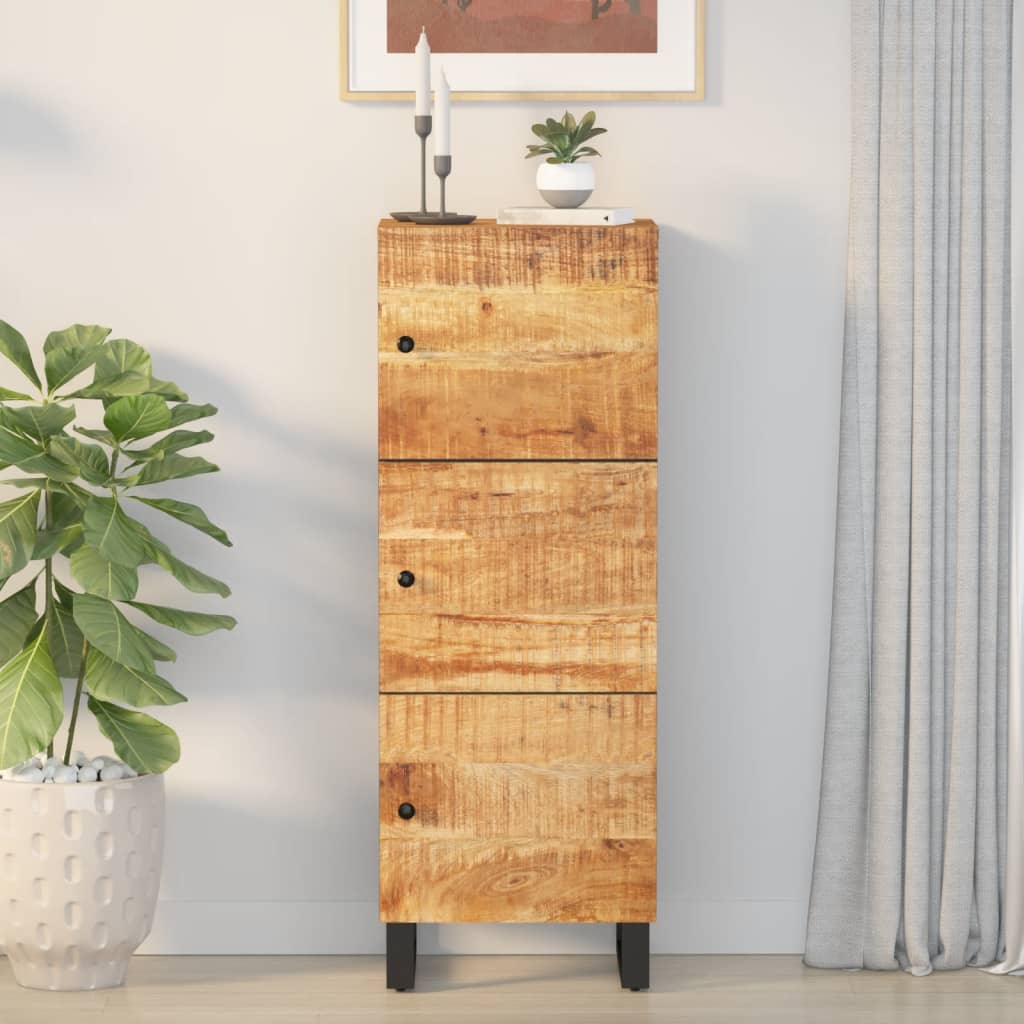 Buffet avec 3 portes 40x33x110 cm bois massif manguier et fer - XIOS