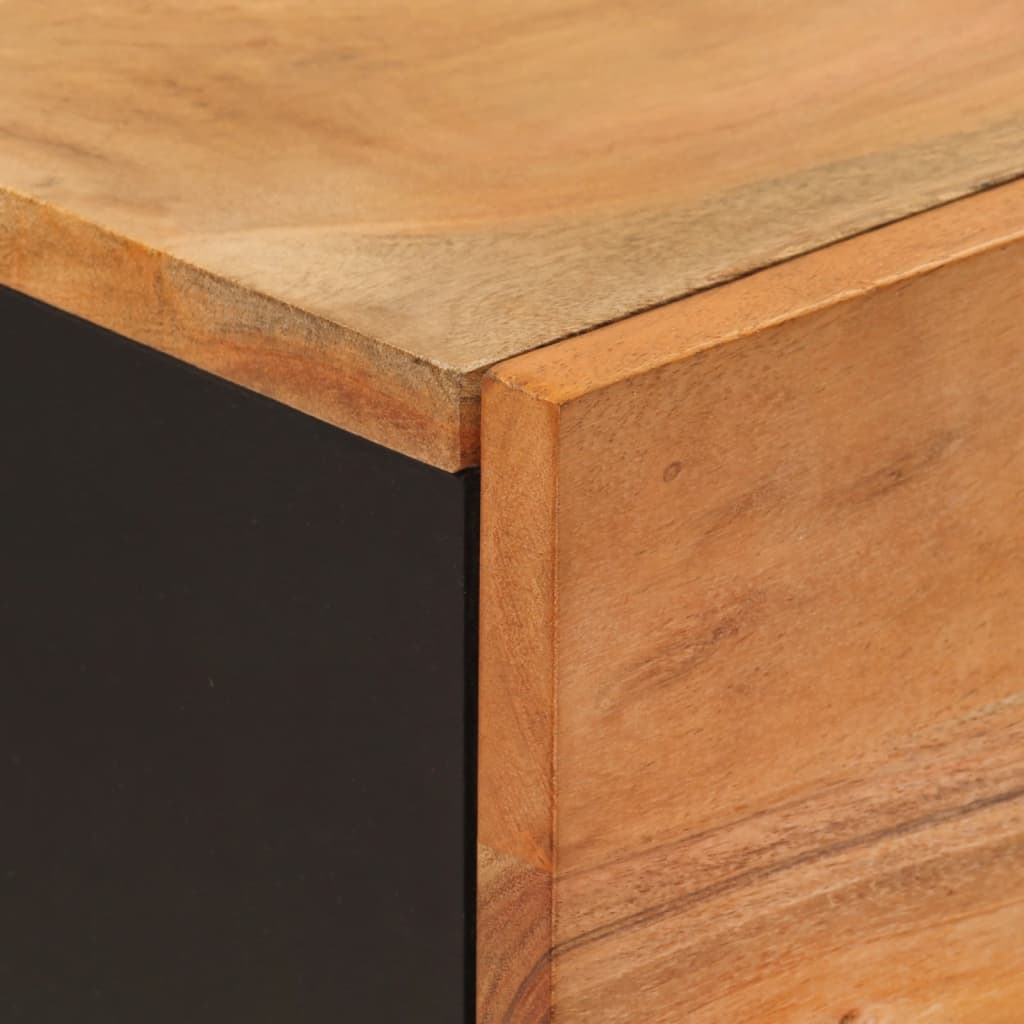 Buffet avec 3 portes 40x33x110 cm bois massif d'acacia et fer - XIOS