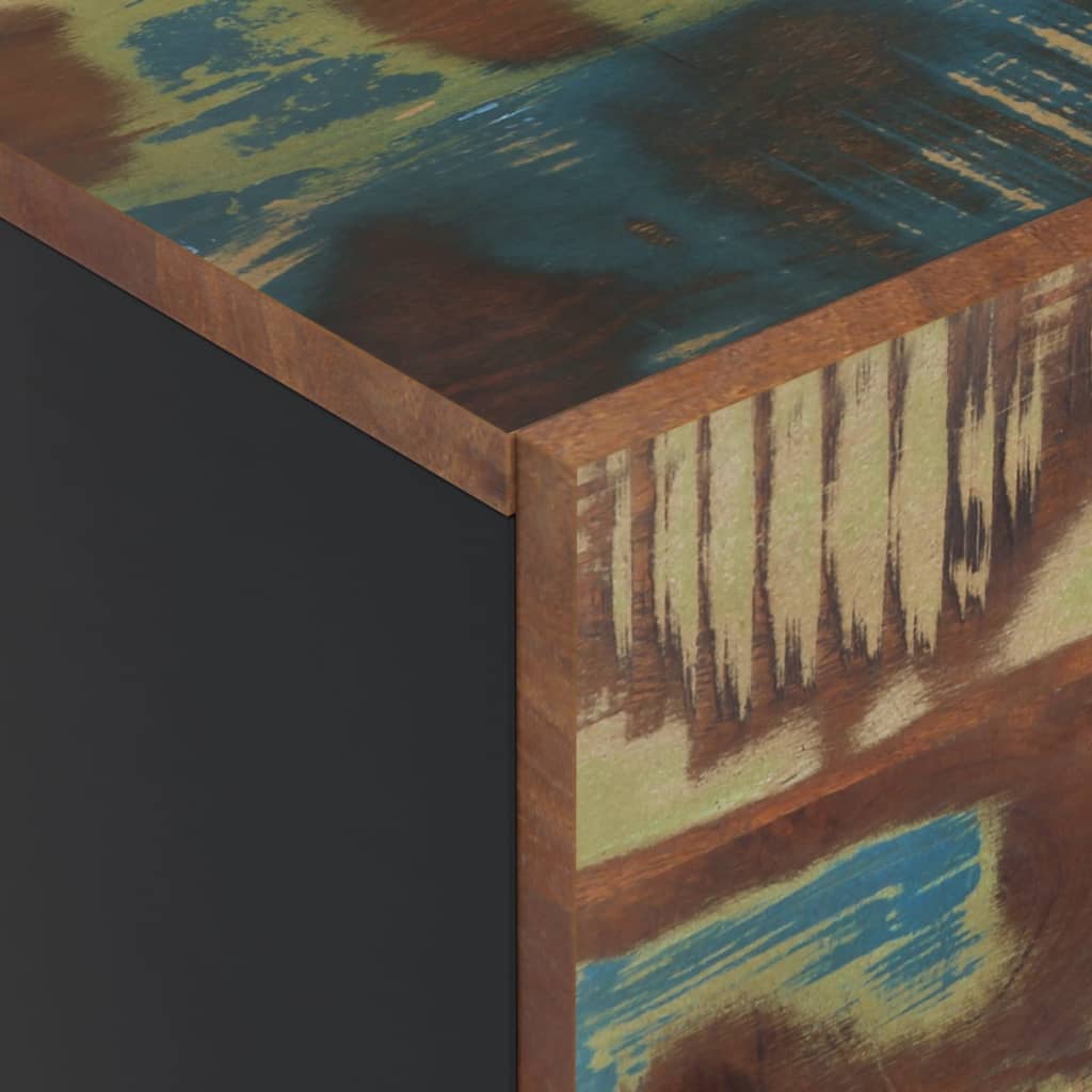 Buffet haut et tiroir 60x33x100 cm bois massif récupération/fer - XIOS