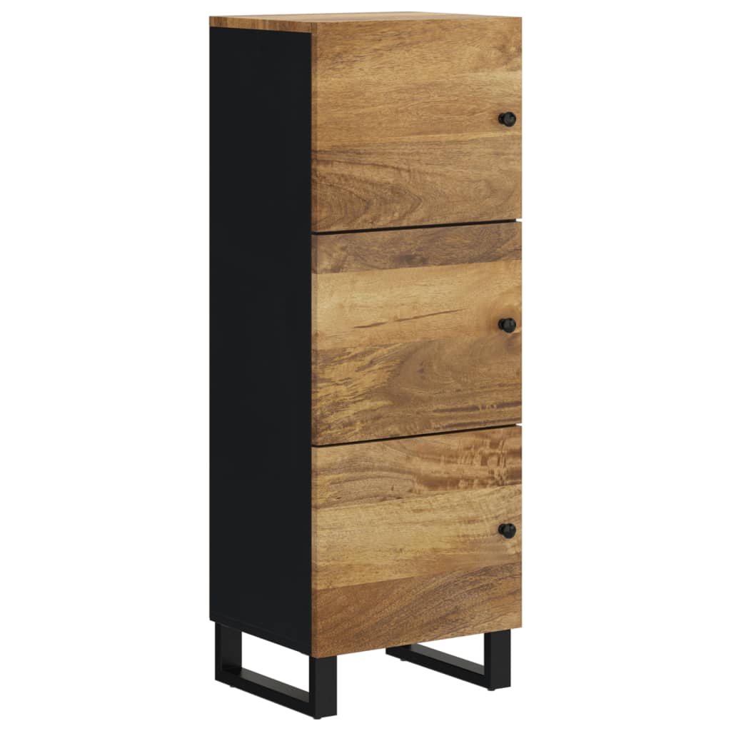 Buffet avec 3 portes 40x33x110 cm bois massif manguier et fer - XIOS